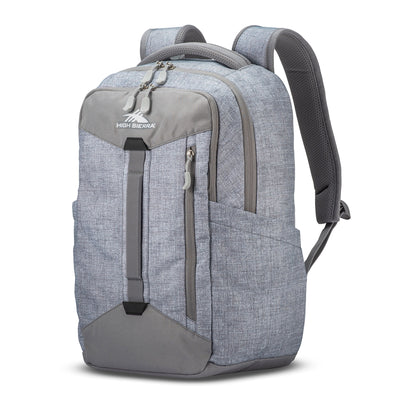 High Sierra Large Backpack with Device Sleeve and Adjustable Straps, Silver - VMInnovations