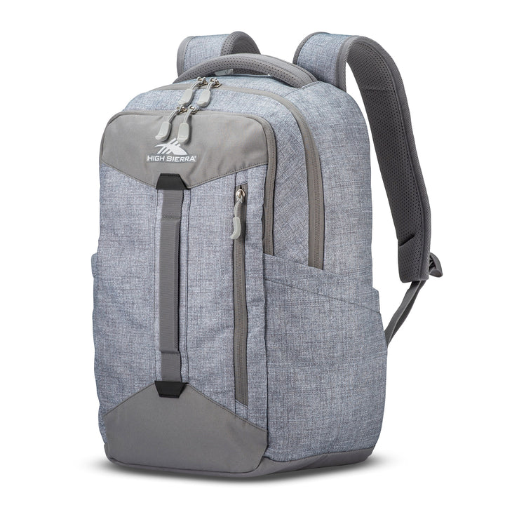 High Sierra Backpack w/Device Sleeve & Adjustable Straps, Silver (Used)