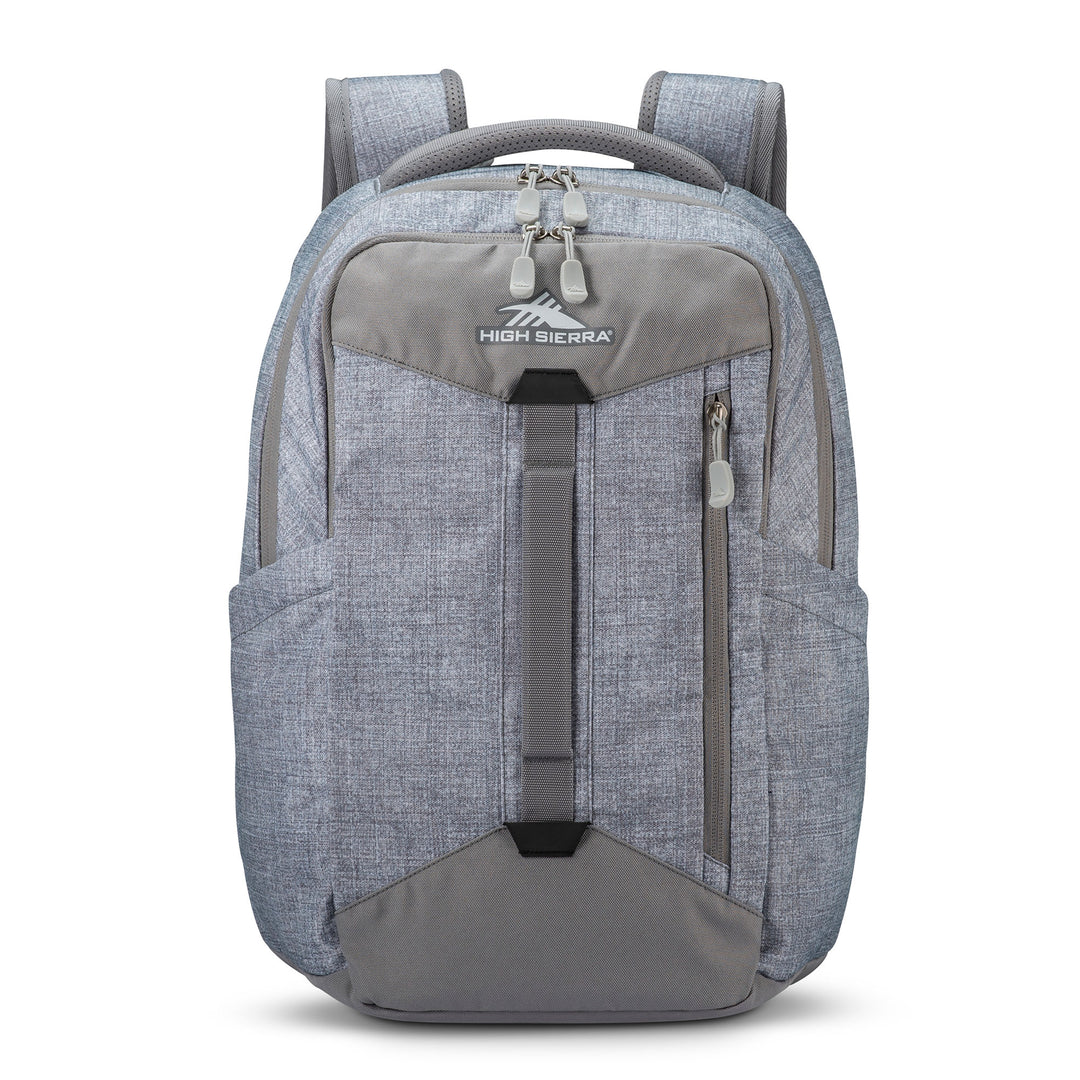 High Sierra Backpack w/Device Sleeve & Adjustable Straps, Silver (Used)