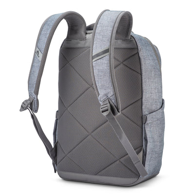 High Sierra Large Backpack with Device Sleeve and Adjustable Straps, Silver