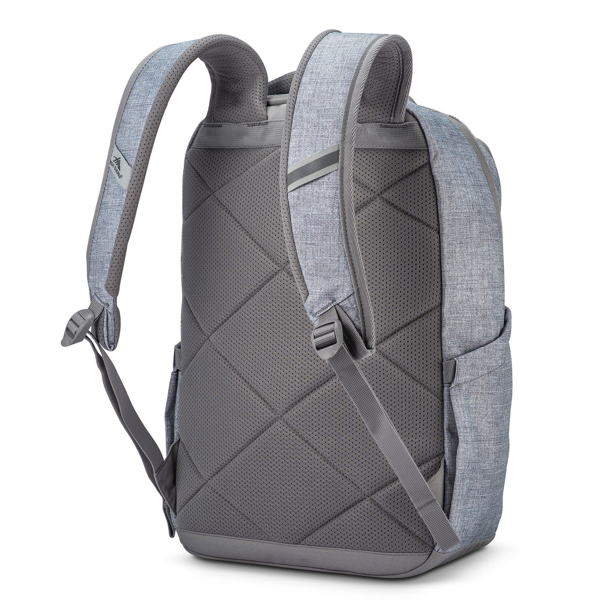 High Sierra Large Backpack with Device Sleeve and Adjustable Straps, Silver