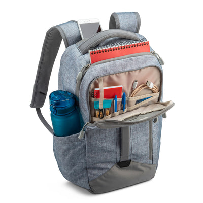 High Sierra Backpack w/Adjustable Shoulder Straps, Silver(Open Box)
