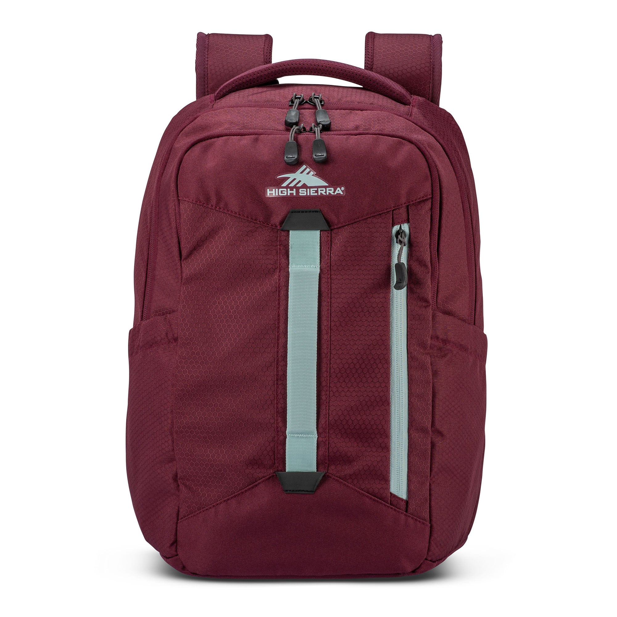 High Sierra Backpack with Device Sleeve and Adjustable Straps, Maroon (Open Box) - VMInnovations