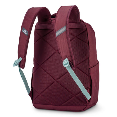 High Sierra Backpack with Device Sleeve and Adjustable Straps, Maroon (Open Box)