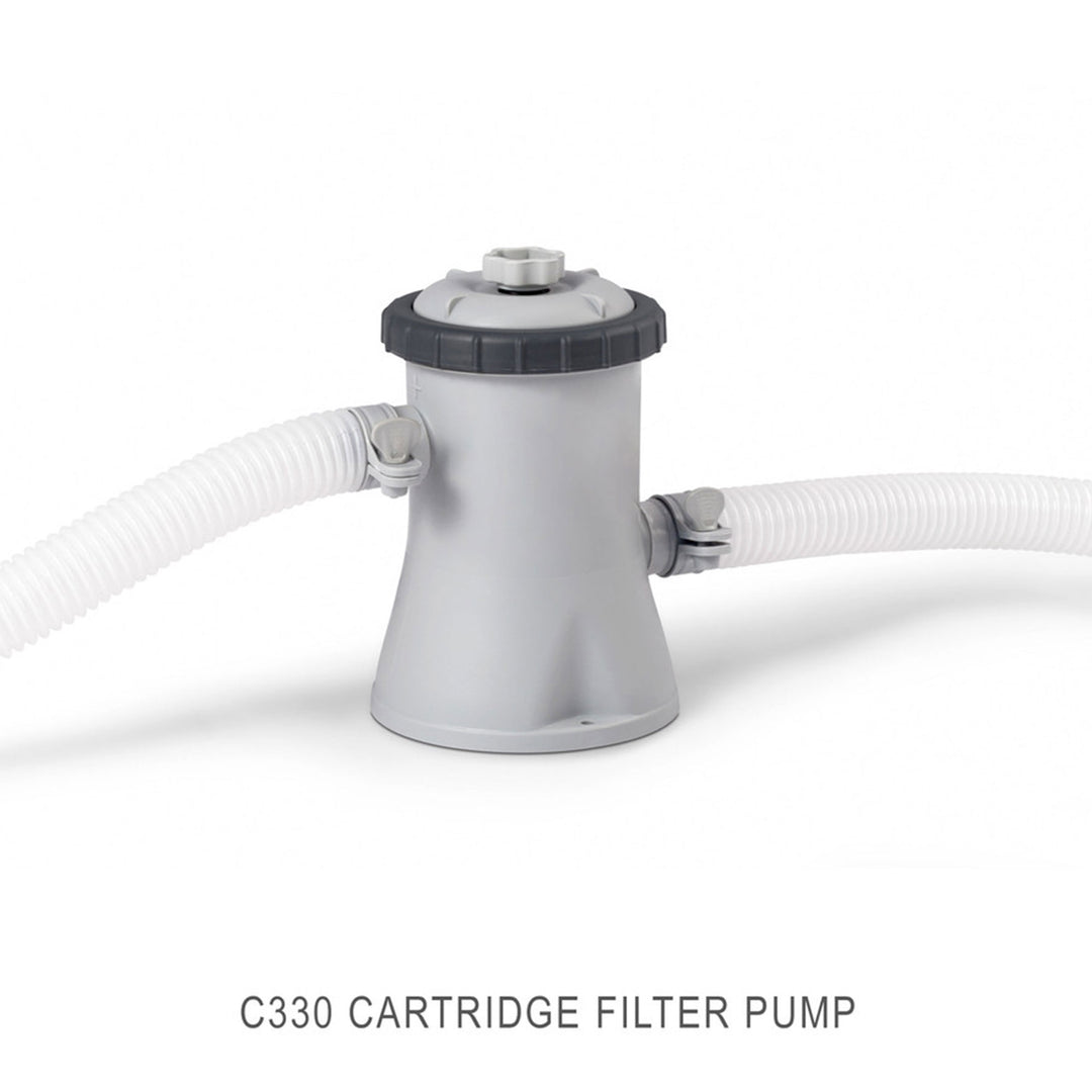 Intex 10'x30" Metal Frame Round Above Ground Swimming Pool with Pump (Open Box)