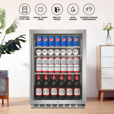 IceJungle 5.3 Cu. Ft. 160 Can Under Counter Freestanding Fridge (Open Box)