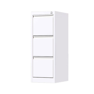 AOBABO 3 Drawer Metal File Cabinet w/Lock for Home & Office, White (Open Box) - VMInnovations