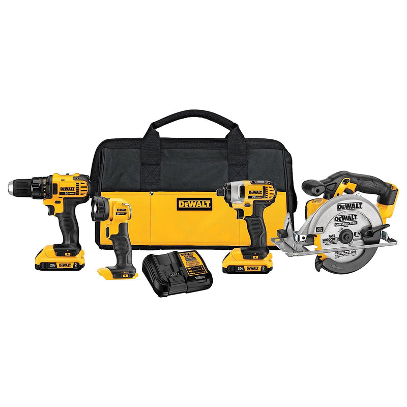 DeWalt 20V MAX Brushless Motor Drill/Driver, Impact Driver, Saw Hand Tool Set