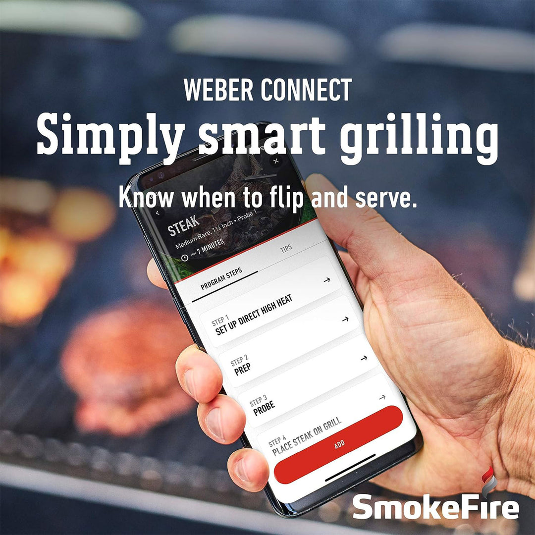 Weber SmokeFire II EX4 24" Stainless Steel Wood Pellet Grill, Black (For Parts)