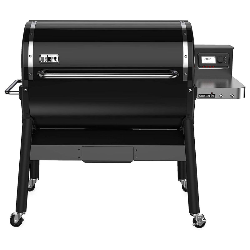 Weber EX6 36" Stainless Steel Wood Fire Pellet Smart Grill, Black (For Parts)