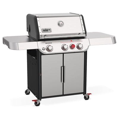 Weber Genesis Stainless Steel 3 Burner Liquid Propane Gas Grill,Silver(Open Box)