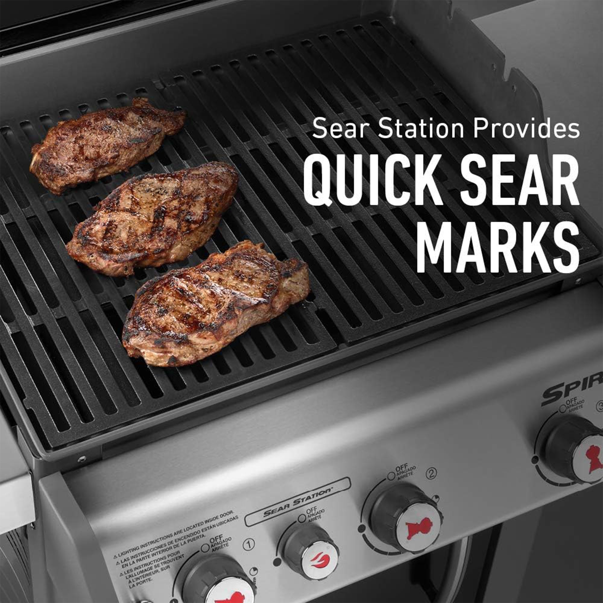 Weber Spirit E-330 Stainless Steel 3 Burner 32,000 BTUs Liquid Propane Gas Grill - VMInnovations