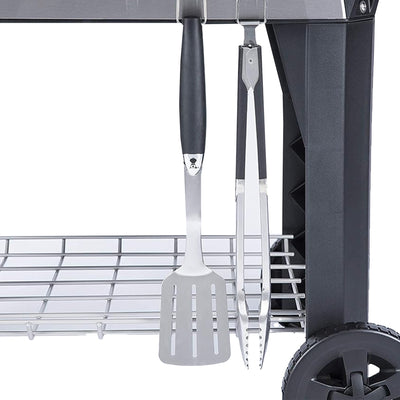 Weber Pulse 200 Electric Grill Rolling Cart w/Foldable Table, Black(Open Box) - VMInnovations