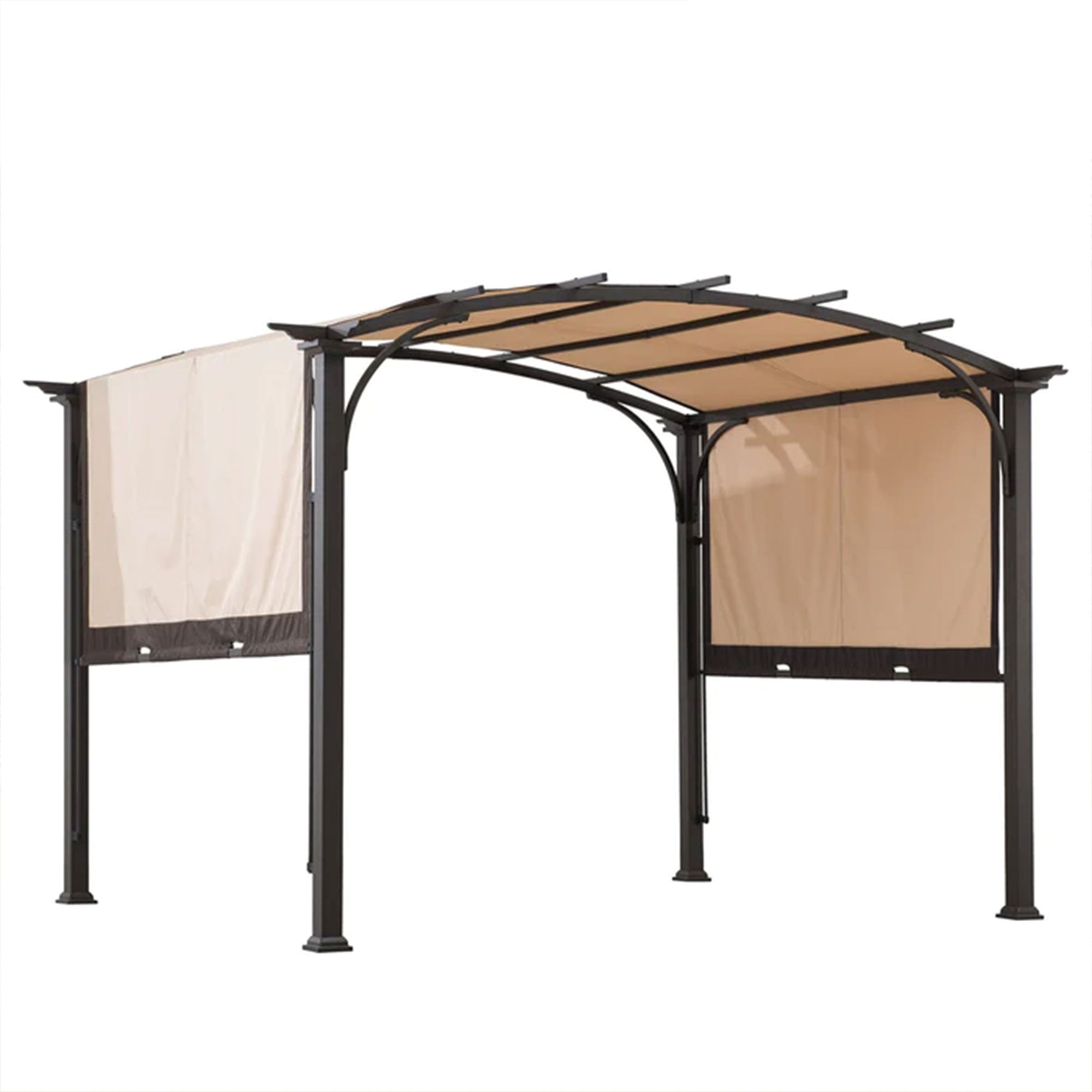 Sunjoy 9x11Ft Arched Pergola Cover Backyard Roof Shaded Canopy Tent (Open Box)