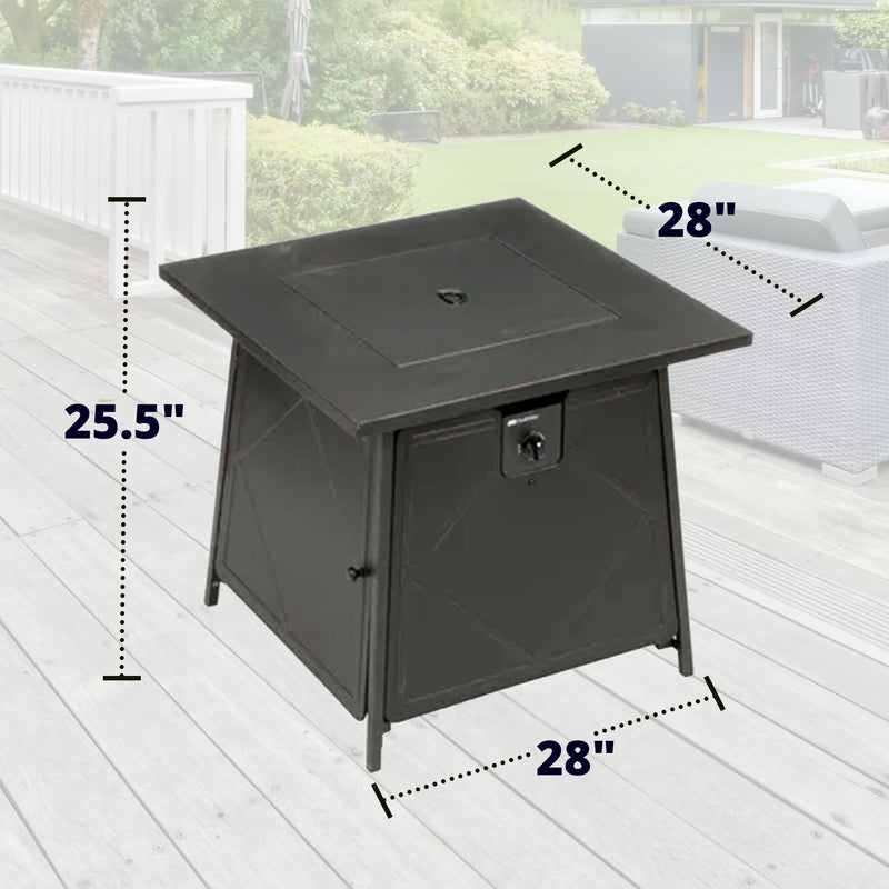 Four Seasons Dual Heat 50,000 BTU Gas Tabletop Outdoor Fire Pit(For Parts)