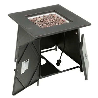 Four Seasons Courtyard Dual Heat 50,000 BTU Square Gas Tabletop Fire Pit (Used)