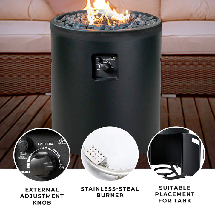 Four Seasons Courtyard 50,000 BTU Outdoor Column Portable Gas Fire Pit (Damaged) - VMInnovations