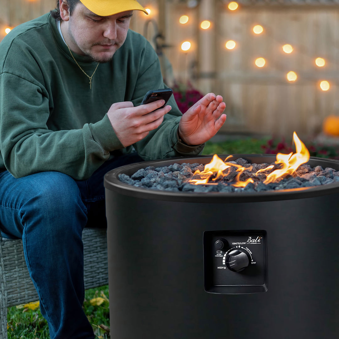 Four Seasons Courtyard 50,000 BTU Round Column Portable Gas Fire Pit (For Parts) - VMInnovations