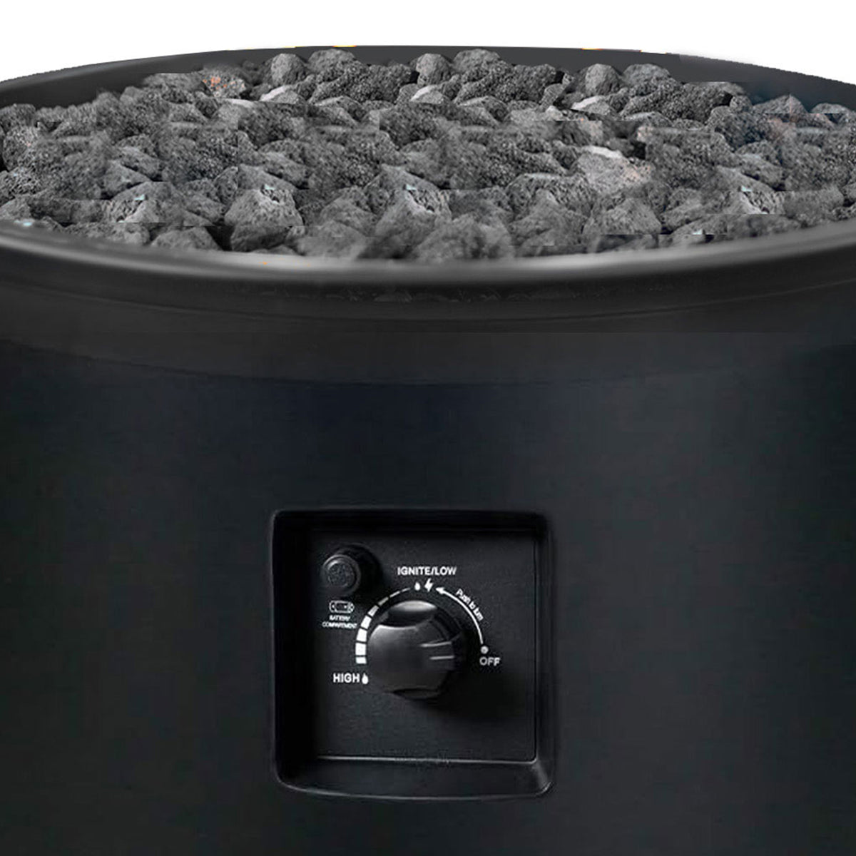 Four Seasons Courtyard 50,000 BTU Round Outdoor Column Portable Gas Fire Pit