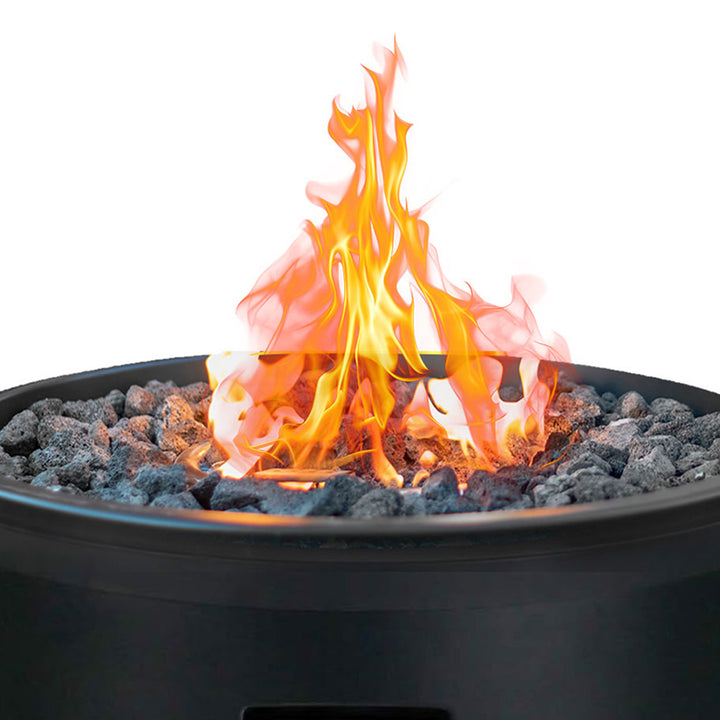 Four Seasons Courtyard 50,000 BTU Round Outdoor Column Portable Gas Fire Pit - VMInnovations