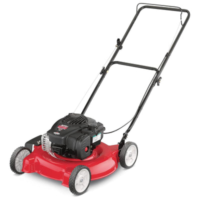 Yard Machines Gas Powered Outdoor 20 Inch Deck Push Lawn Mower with Engine Oil