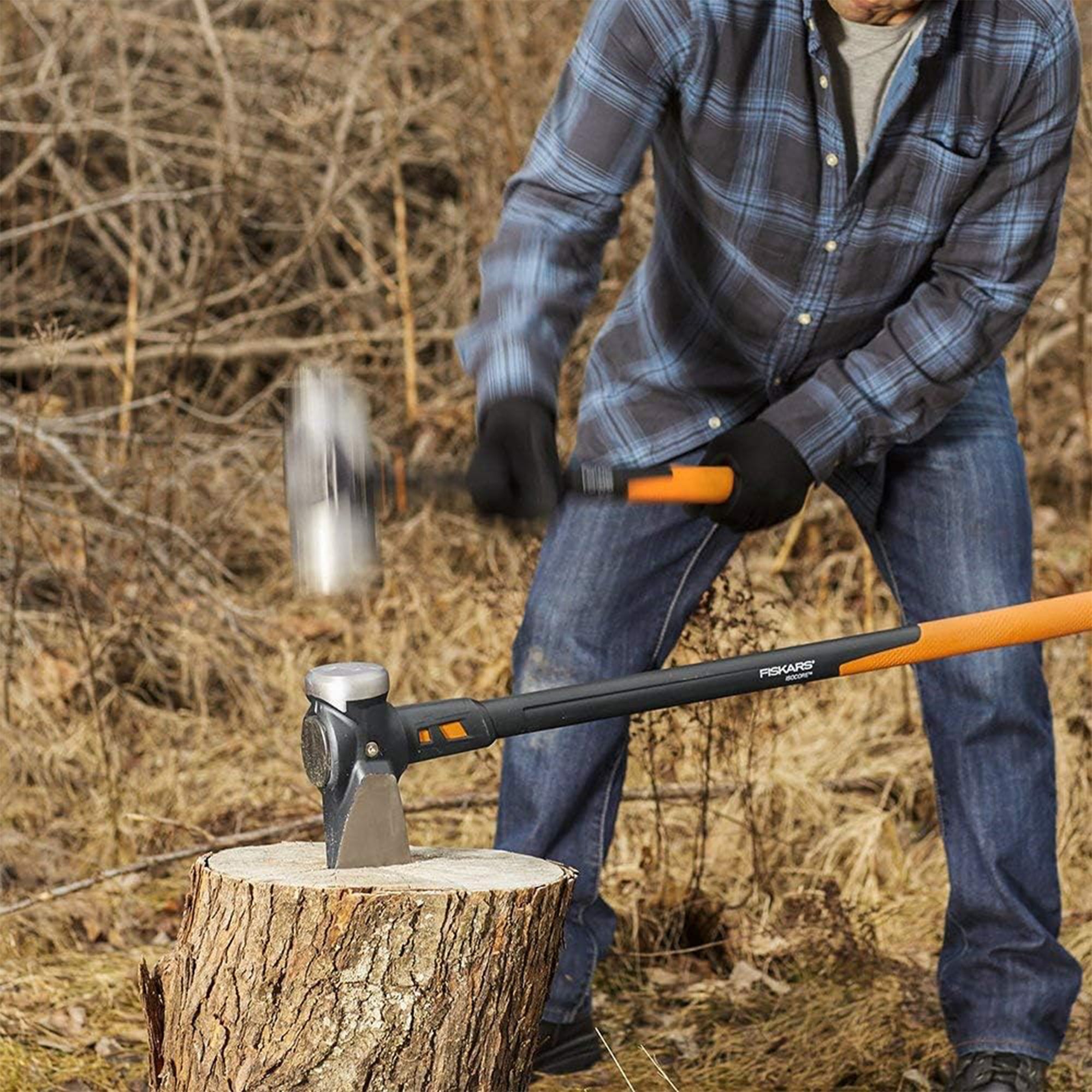 Fiskars Pro IsoCore 6 Pound Wood Splitting Maul with 31" Handle, Black/Orange - VMInnovations