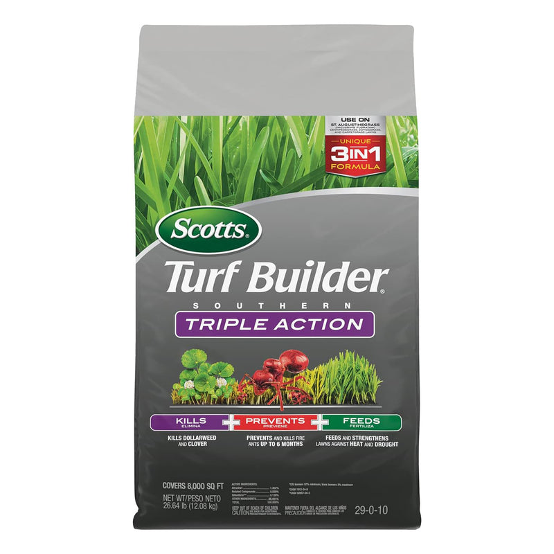 Scotts Turf Builder Southern 3 in 1 Triple Action Weed Slayer, 8,000 Square Feet