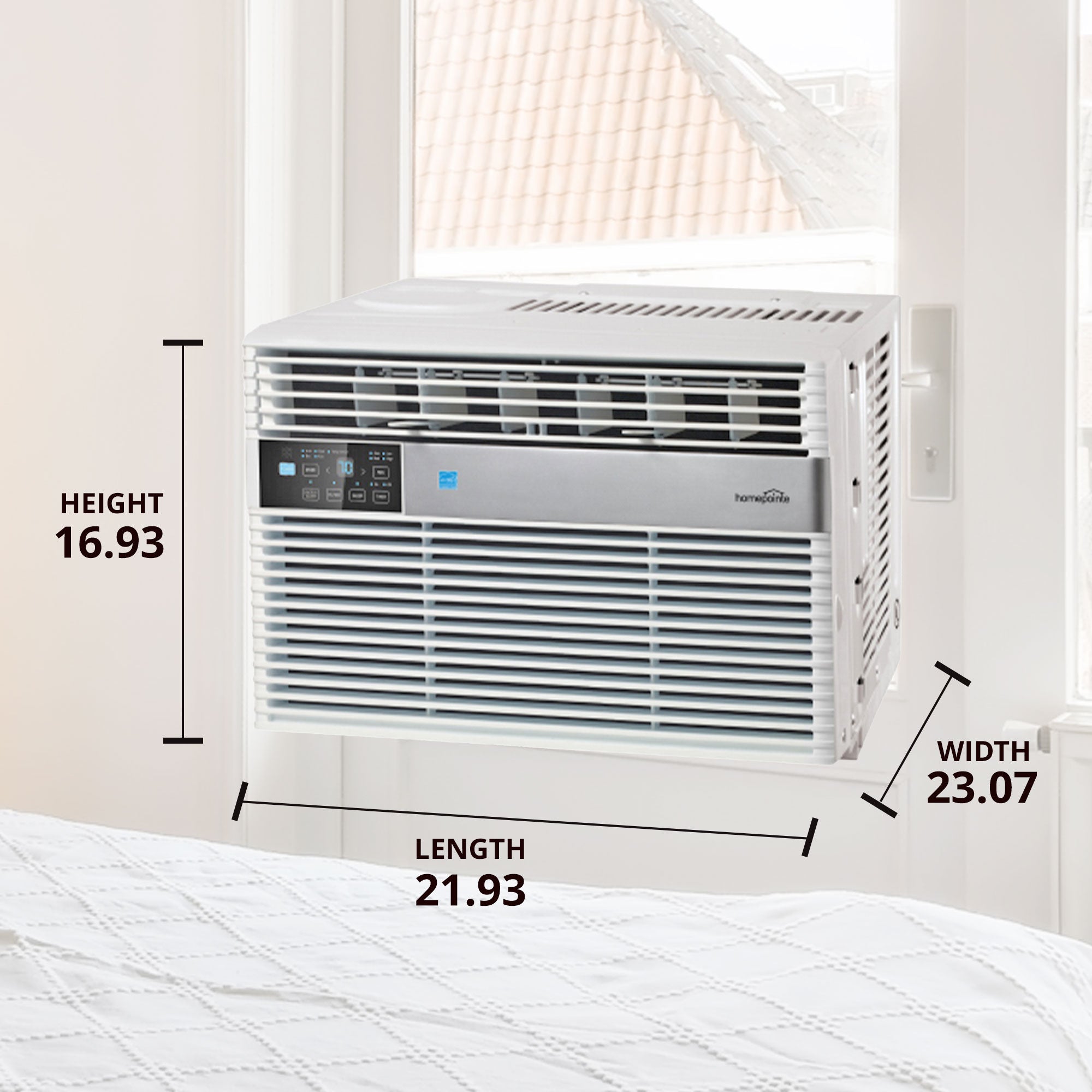 HomePointe 12000 BTU Air Conditioner w/Remote & LED Digital Panel (Open Box) - VMInnovations