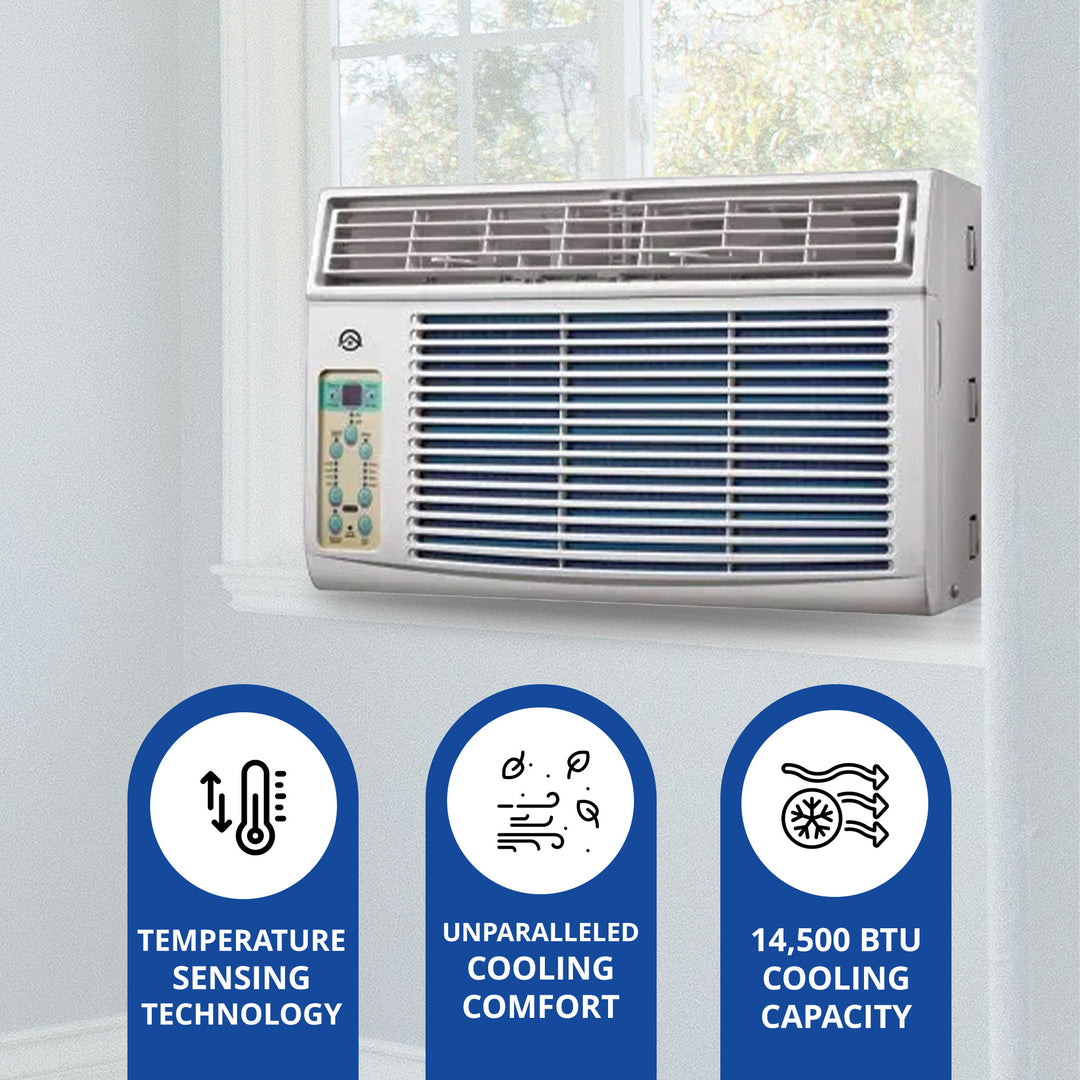 HomePointe 14500 BTU Air Conditioner w/Remote Control & Digital Panel (Open Box) - VMInnovations