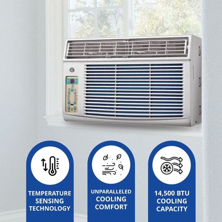 HomePointe 14500 BTU Air Conditioner w/Remote Control & Digital Panel (Open Box) - VMInnovations