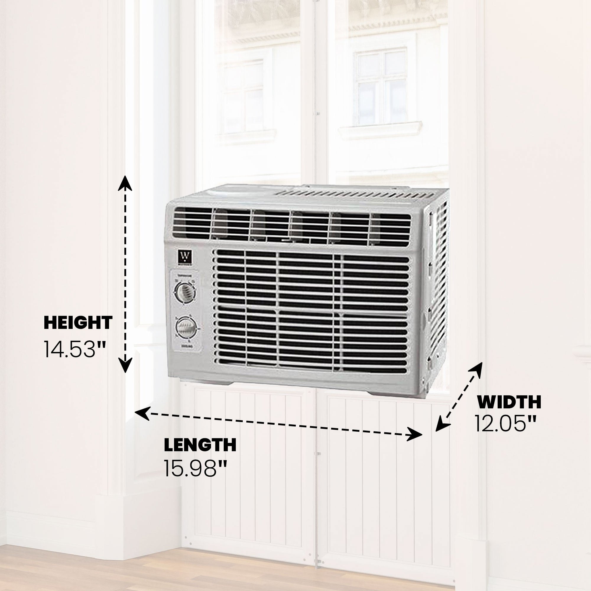 HomePointe 5,000 BTU Window Air Conditioner with Rotary Thermostat (Damaged) - VMInnovations