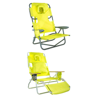 Ostrich On Your Back Lawn Recliner & Deluxe 3in1 Padded Sports Chair, Green - VMInnovations