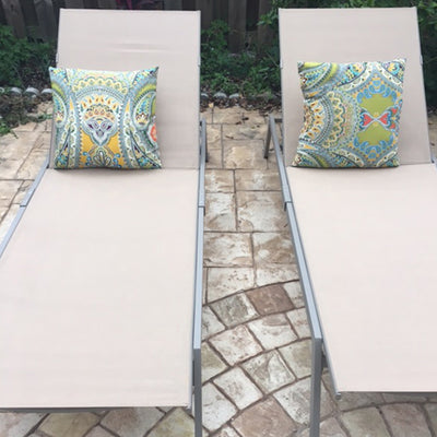 Ostrich Princeton Adult Outdoor Chaise Lounge Chairs with Wheels, Tan (4 Pack) - VMInnovations