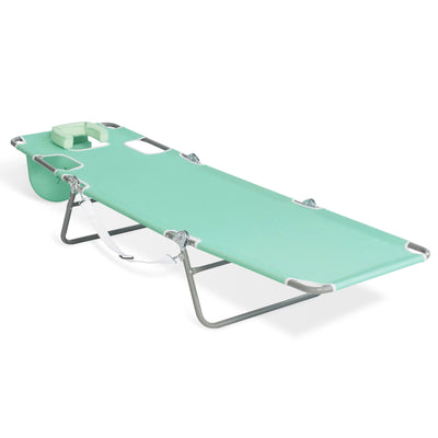 Ostrich Chaise Sunbathing Poolside Beach Chair with Recliner Lounge Chair, Teal - VMInnovations