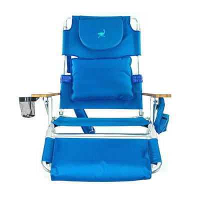 Ostrich Deluxe 3N1 Sports Seat & Ladies Comfort On Your Back Beach Chair, Blue