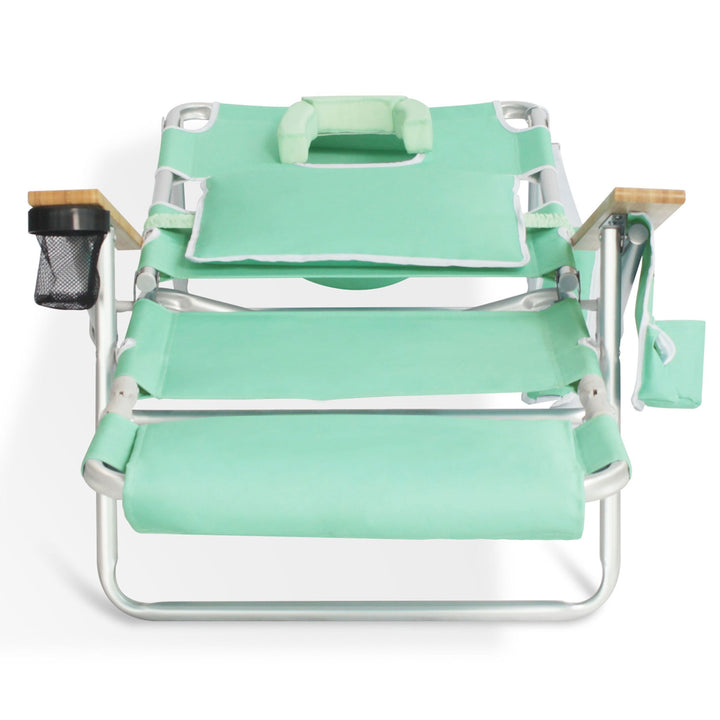 Ostrich Deluxe Padded 3-N-1 Outdoor Folding Reclining Beach Chair, Teal (3 Pack) - VMInnovations