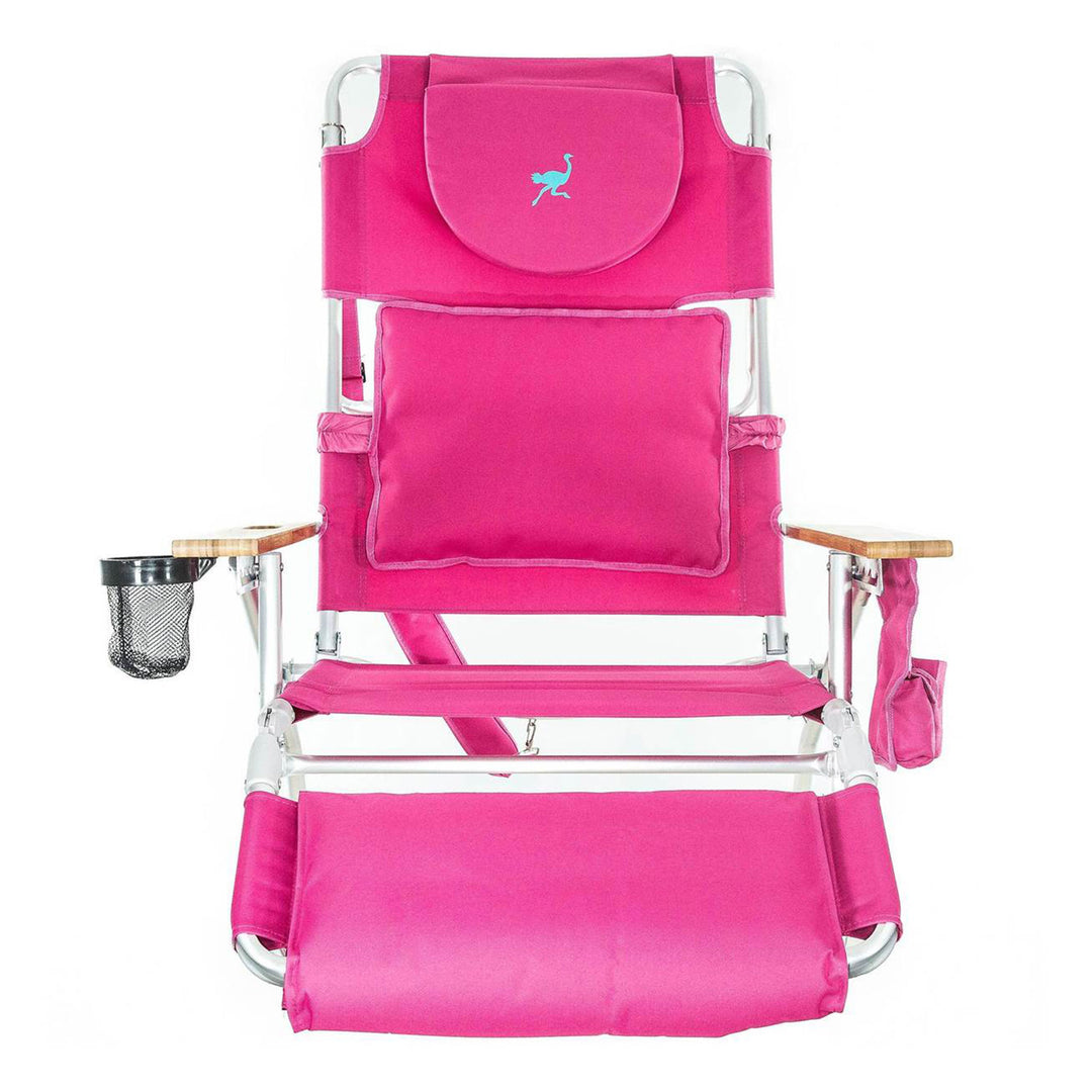 Ostrich Deluxe 3in1 Reclining Chair and Ladies Comfort On-Your-Back Beach Chair