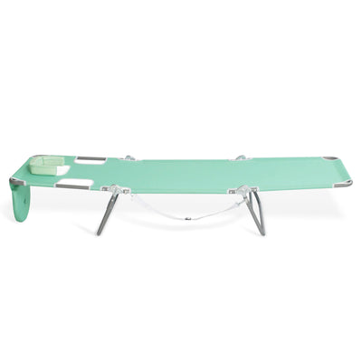 Ostrich Chaise Lounge Folding Sunbathing Recliner Beach Chair, Teal (4 Pack)