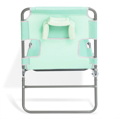 Ostrich Chaise Lounge Folding Sunbathing Recliner Beach Chair, Teal (4 Pack) - VMInnovations