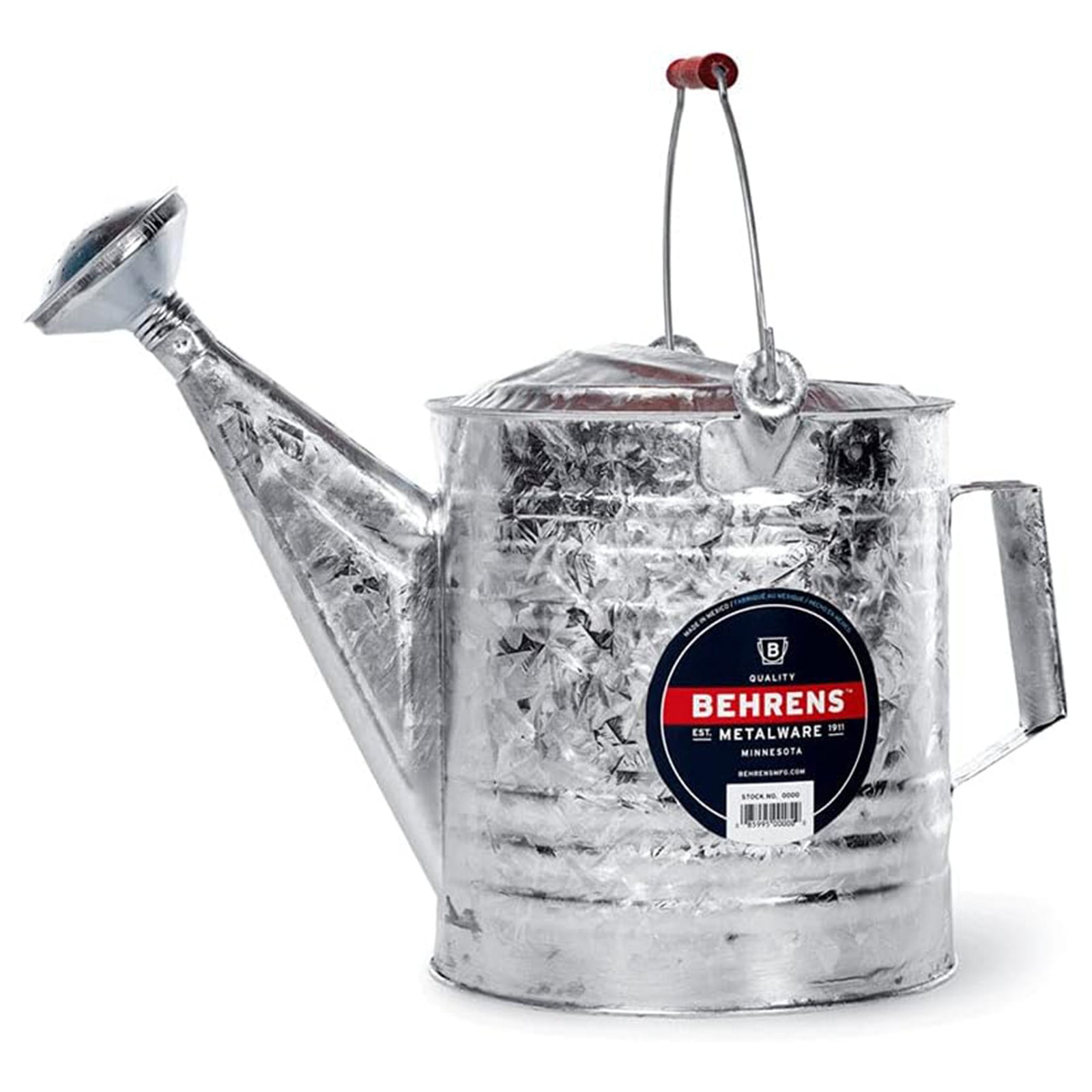 Behrens 2.5 Gallon Weatherproof Hot Dipped Steel Watering Can with Wooden Handle - VMInnovations