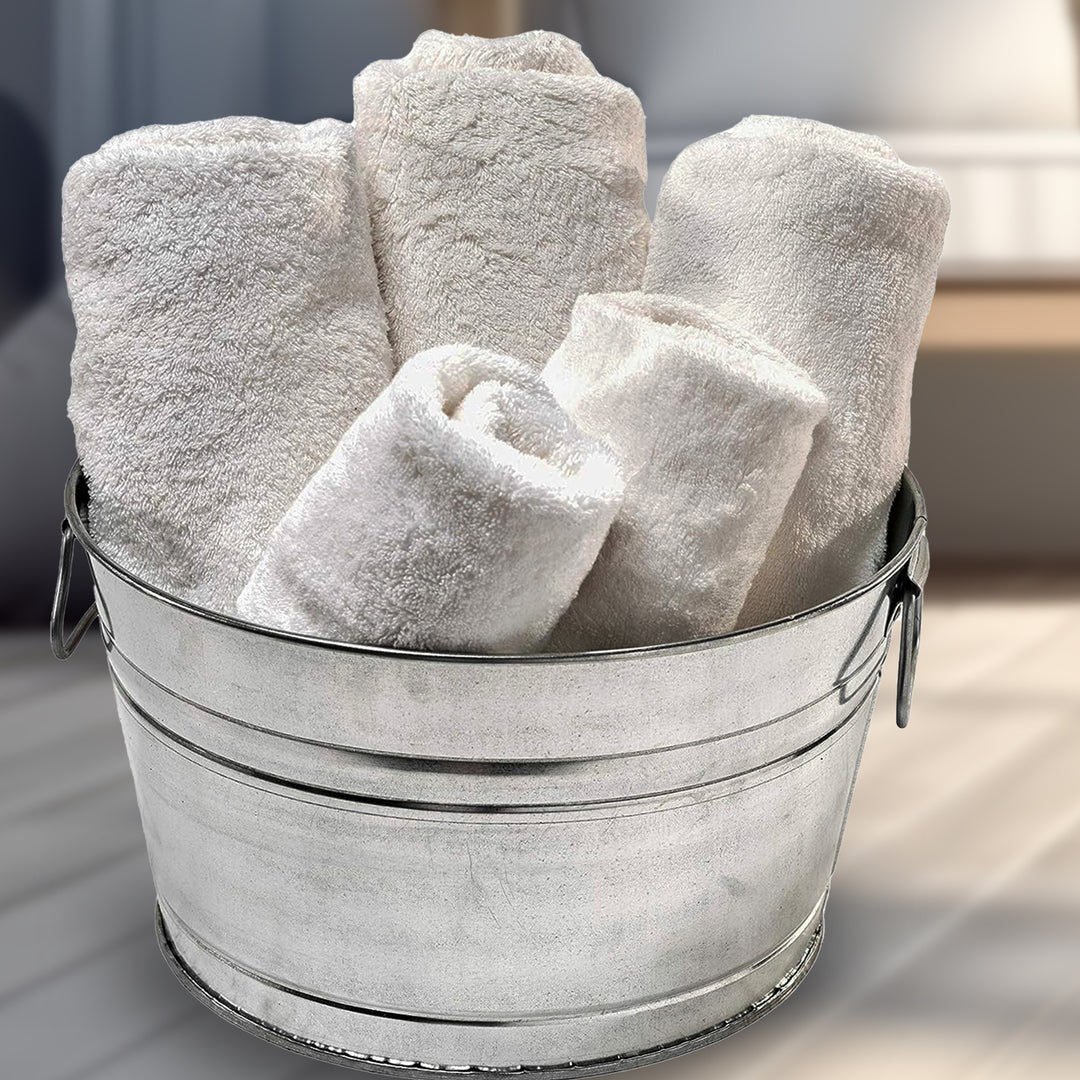 Behrens 5 Gal Galvanized Weatherproof Steel Tub w/Handles, Silver (Open Box) - VMInnovations