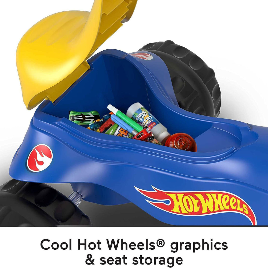 Fisher-Price Hot Wheels Tough Trike Bike w/Handlebars & Storage (Open Box) - VMInnovations