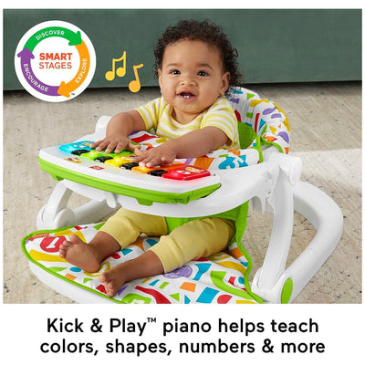 Fisher-Price Deluxe Sit Me Up Baby Activity Play Seat w/Piano Learning Toy(Used)