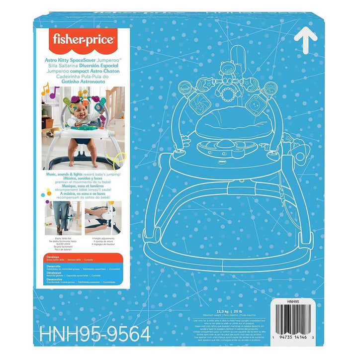 Fisher-Price AstroKitty Jumperoo Baby Activity Center w/Light & Music (Open Box)
