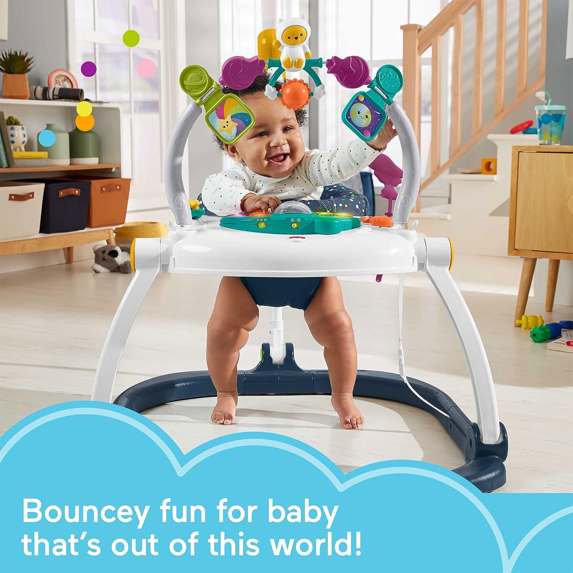 Fisher-Price AstroKitty Jumperoo Baby Activity Center w/Light & Music (Open Box) - VMInnovations