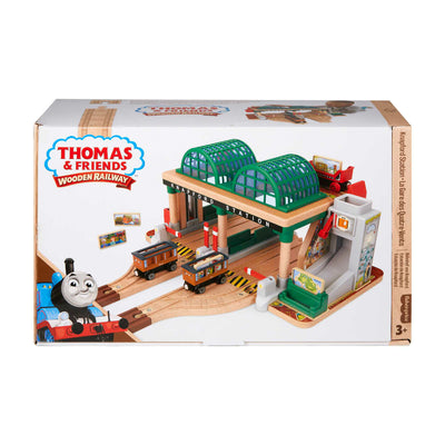 Thomas & Friends Toy Set, Knapford Station Wood Railway Passenger Pickup (Used)