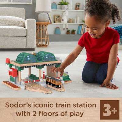 Thomas & Friends Toy Strain Set, Station Wood Railway Passenger Pickup(Open Box) - VMInnovations