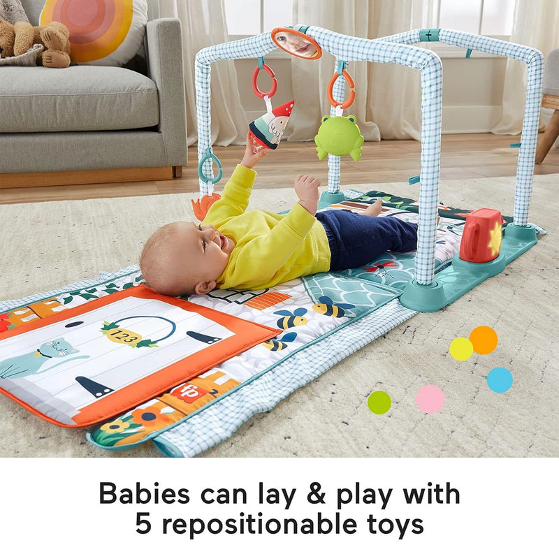 Fisher-Price 3 in 1 Crawl & Play Gym w/5 Toys for Newborn to Toddler (Open Box)