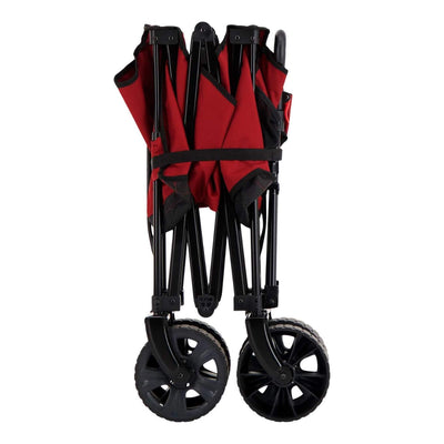 Woods Collapsible Garden Utility Wagon Cart, Supports Up to 225Lbs,Red(Open Box) - VMInnovations