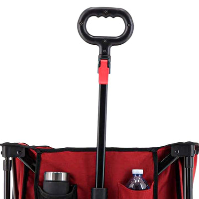 Woods Collapsible Garden Utility Wagon Cart, Supports Up to 225Lbs,Red(Open Box) - VMInnovations